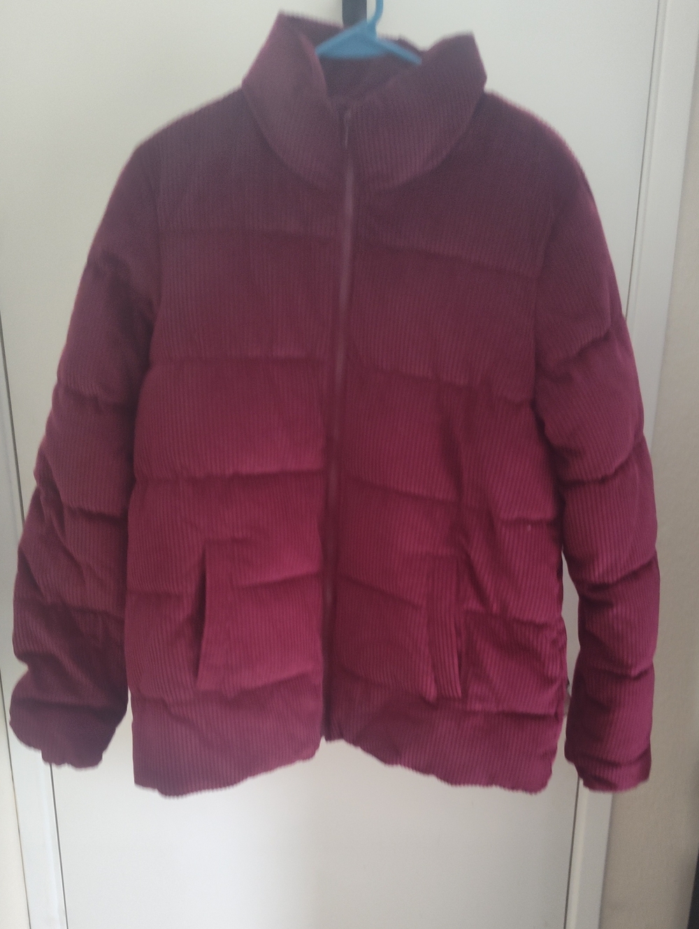 Old Navy Corduroy Burgundy Puffer Jacket